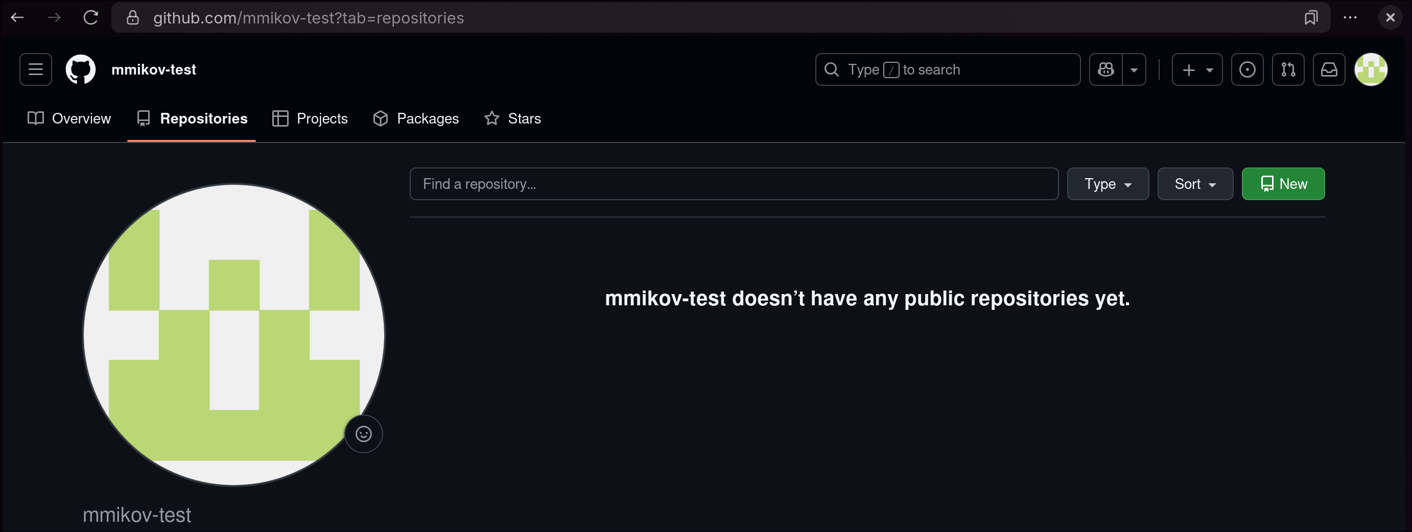 empty github profile