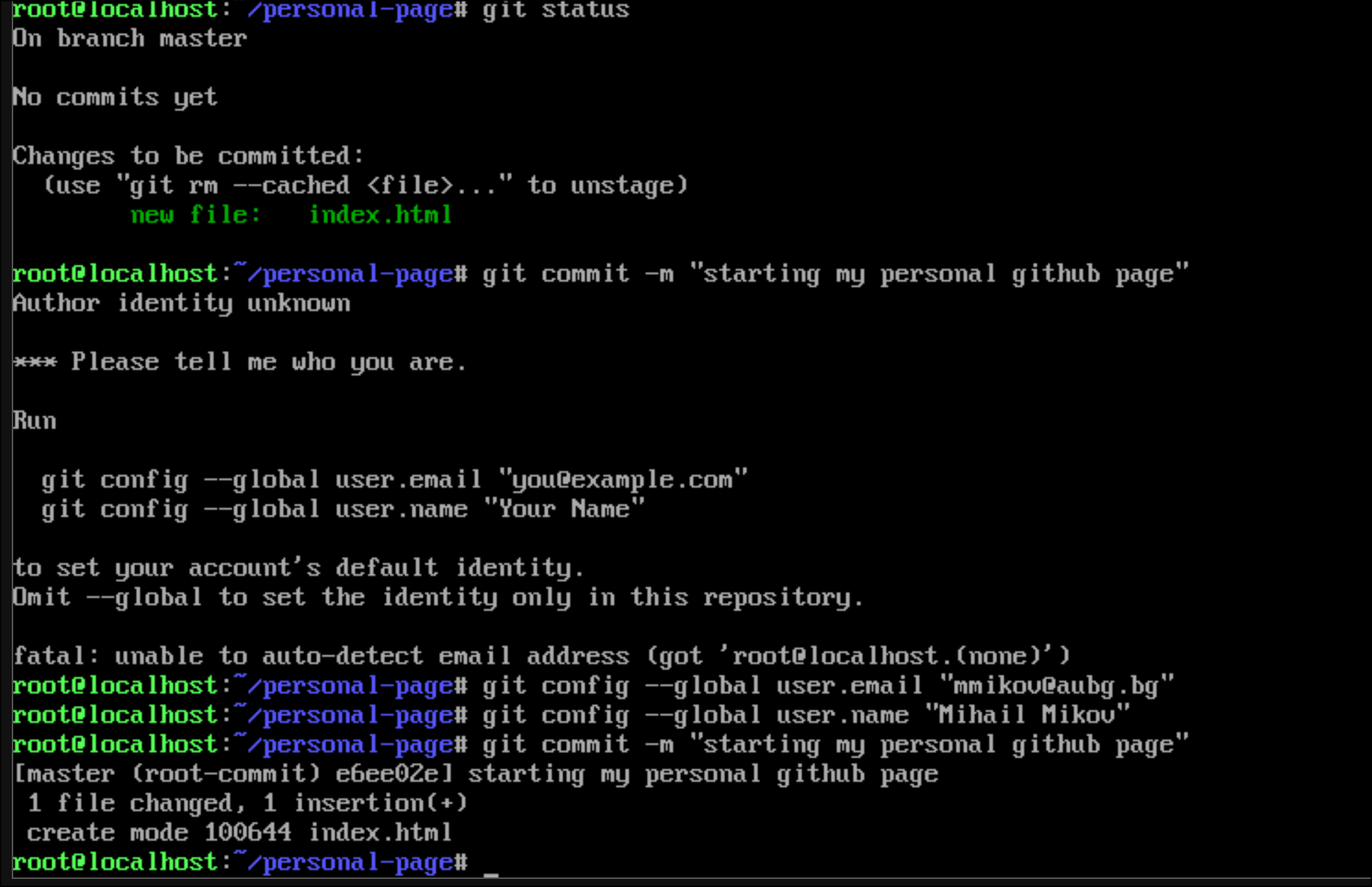 commit changes