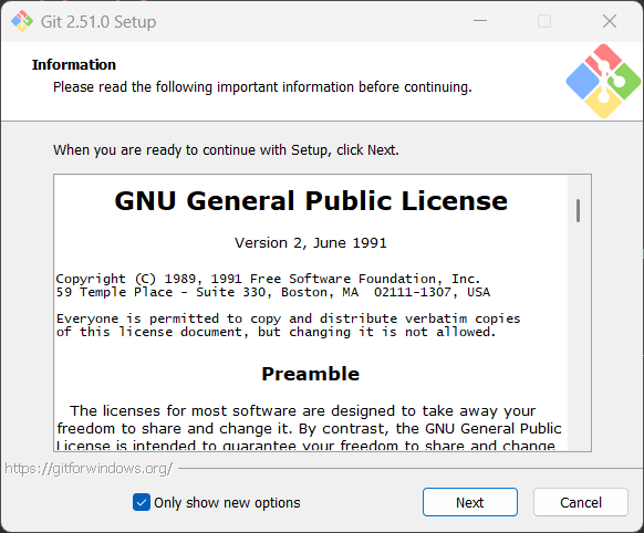 install git